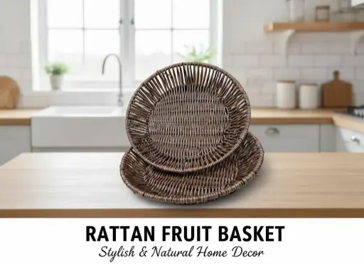 [FVM36797] [FVM36797] RATTAN FRUIT BASKET NO.CR66