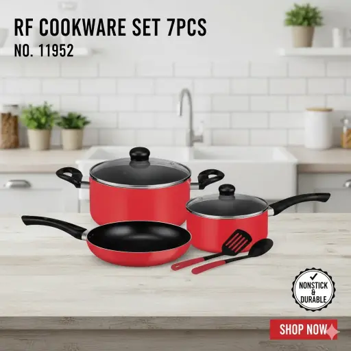 [FVM37533] [FVM37533]  RF COOKWARE SET 7PCS NO.11952