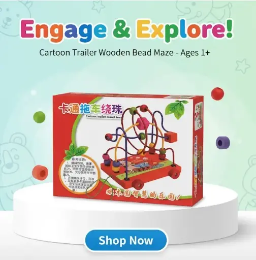 [FVM37810] [FVM37810] ED WOODEN TOY BEAD MAZE NO.XD11