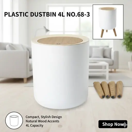 [FVM37901] [FVM37901] PLASTIC DUSTBIN 4L NO.68-3