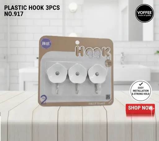 [FVM38022] [FVM38022] PLASTIC HOOK 3PCS NO.917