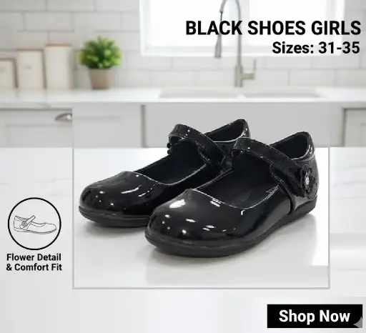 [FVM38102] [FVM38102] BLACK SHOES GIRLS 31-35