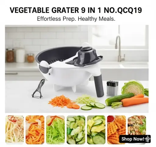 [FVM38227] [FVM38227] VEGETABLE GRATER 9 IN 1 NO.QCQ19