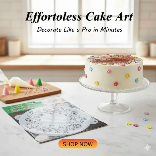 [FVM6023] [FVM6023] CAKE DECORATING STENCILS 8INCH   