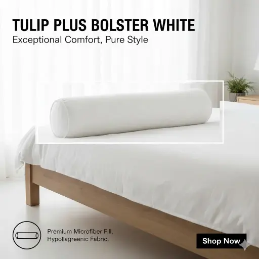 [FVM6544] [FVM6544] TULIP PLUS BOLSTER WHITE   