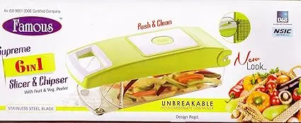 [FVM20564] [FVM20564] FAMOUS SUPREME 6in1 SLICER & CHIPSER WITH FRUIT&VEG. PEELER