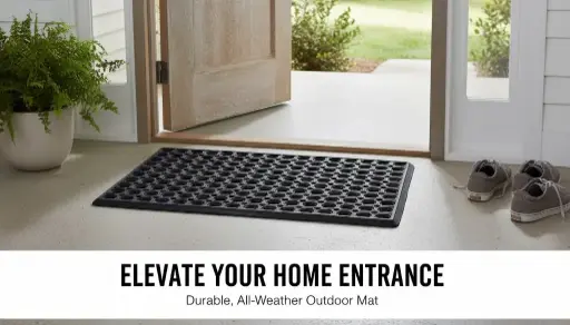 [FVM25004] [FVM25004] FLOOR BLACK RUBBER MAT NO.A-4 40x60cm  OUTDOOR MAT