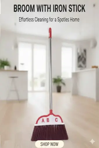 [FVM25609] [FVM25609] BROOM WITH IRON STICK NO.8215A   